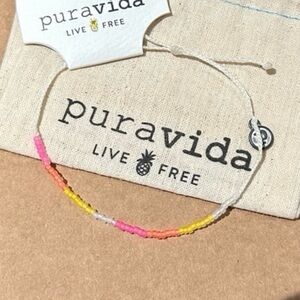 PURA VIDA Neon Ombre Seed Bead NEW! Adjustable! Unisex